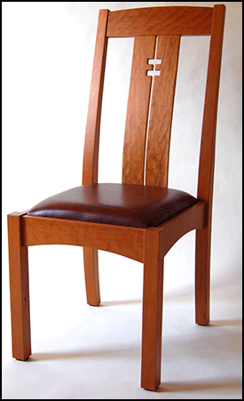 East / West Four Square Dining Chair, Cherry