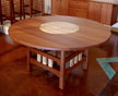 Details on the East/West 60-inch Sapele Mahogany Circular Table