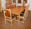 Details on the Contemporary Craftsman Dining Set, Oak