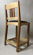 Cherry Barstool With Back