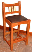 Details on the Craftsman Bar Stool, Cherry