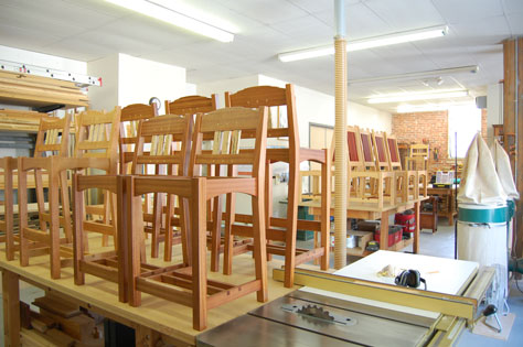 Seating production in the Signature Furniture workshop